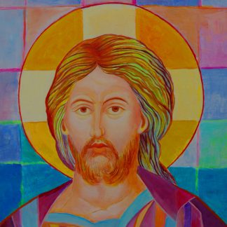 Ikona Pana Jezusa Chrystus Pantokrator obraz olejny Magdalena Walulik