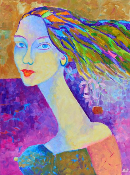 Obraz olejny portret kobiety: Jaśmina