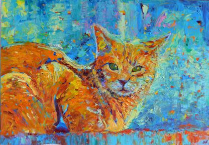 Obraz olejny koty - Kot Rudzielec