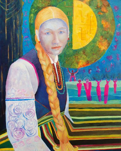 Obraz ręcznie malowany: Łowiczanka