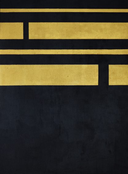 Obraz czarny w złote pasy, akryl na płótnie 60 x 80