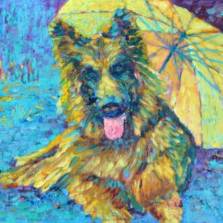 Obraz olejny pies ręcznie malowany 30 x 40