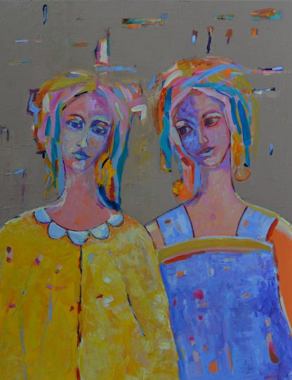 Nowoczesny obraz z kobietą Dwie kobiety