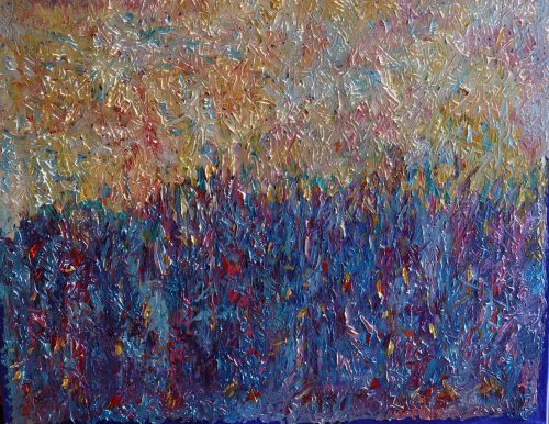 Ciekawy obraz do salonu grubo fakturowany 80 x 100