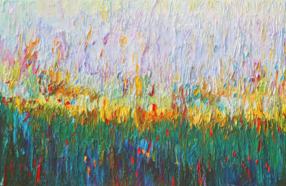 Obraz łąka kwiatowa abstrakcja