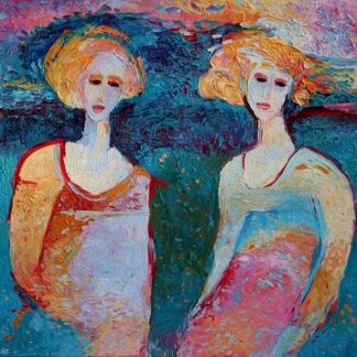dwie kobiety obraz olejny