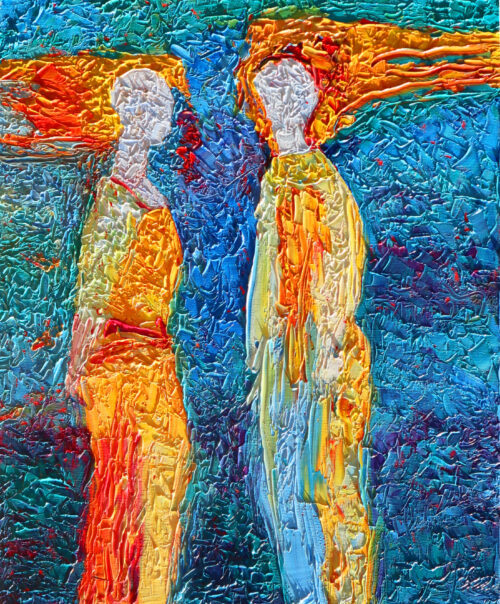 Obraz Postacie impasto szpachelka