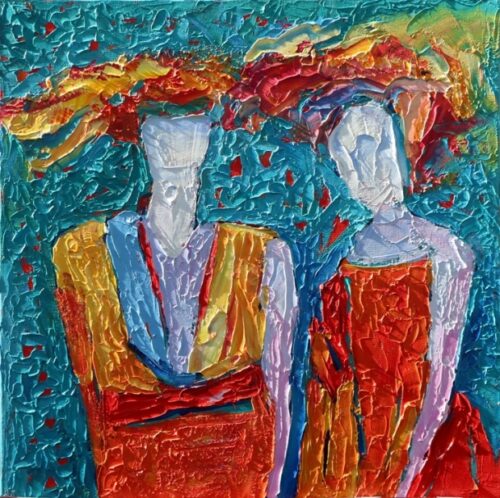 Obraz postacie impasto pt. Wesele
